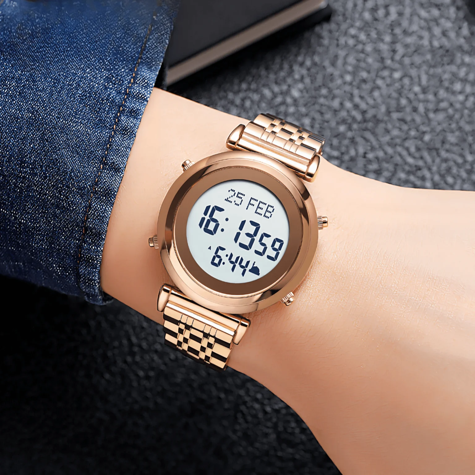 Elle Rose Gold Muslim Watch