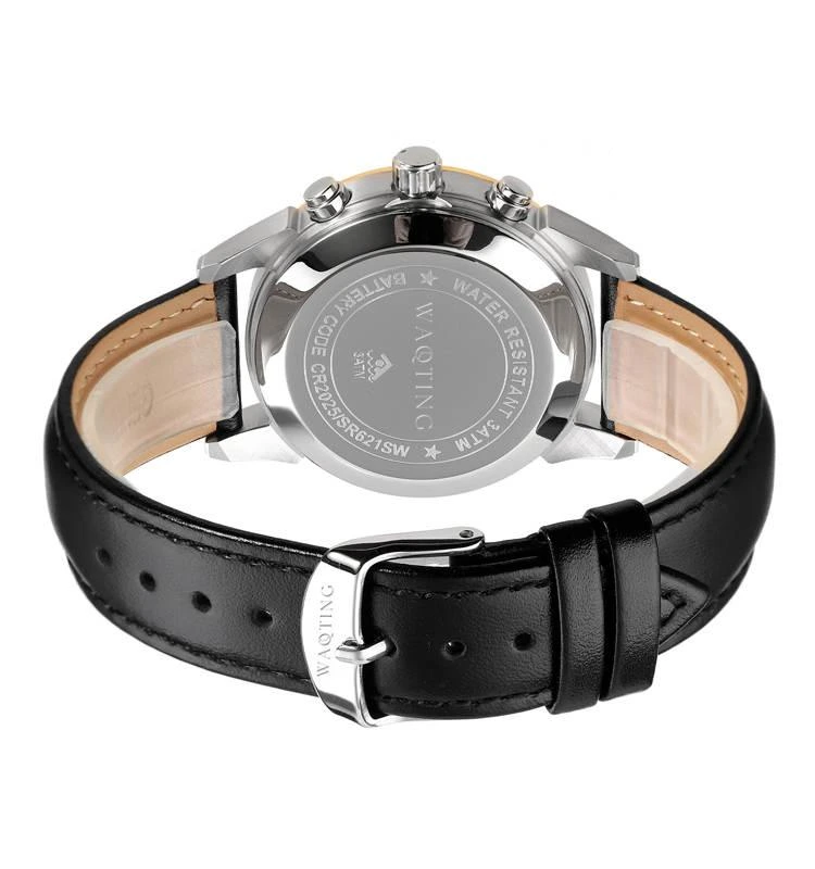 Sahara Black Leather Muslim Watch